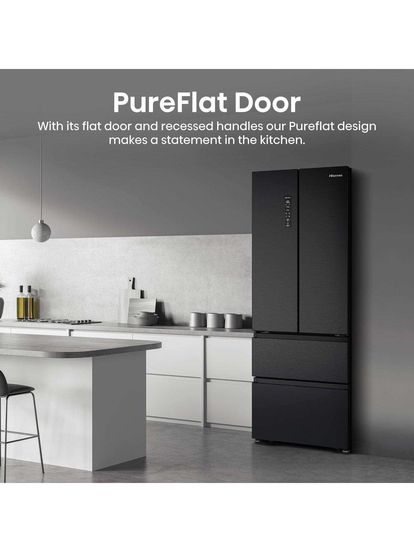 Image 3 of 7 of Hisense PureFlat Slim RF632N4AFC1 Total No Frost American Fridge Freezer - Black / Stainless Steel - C Rated