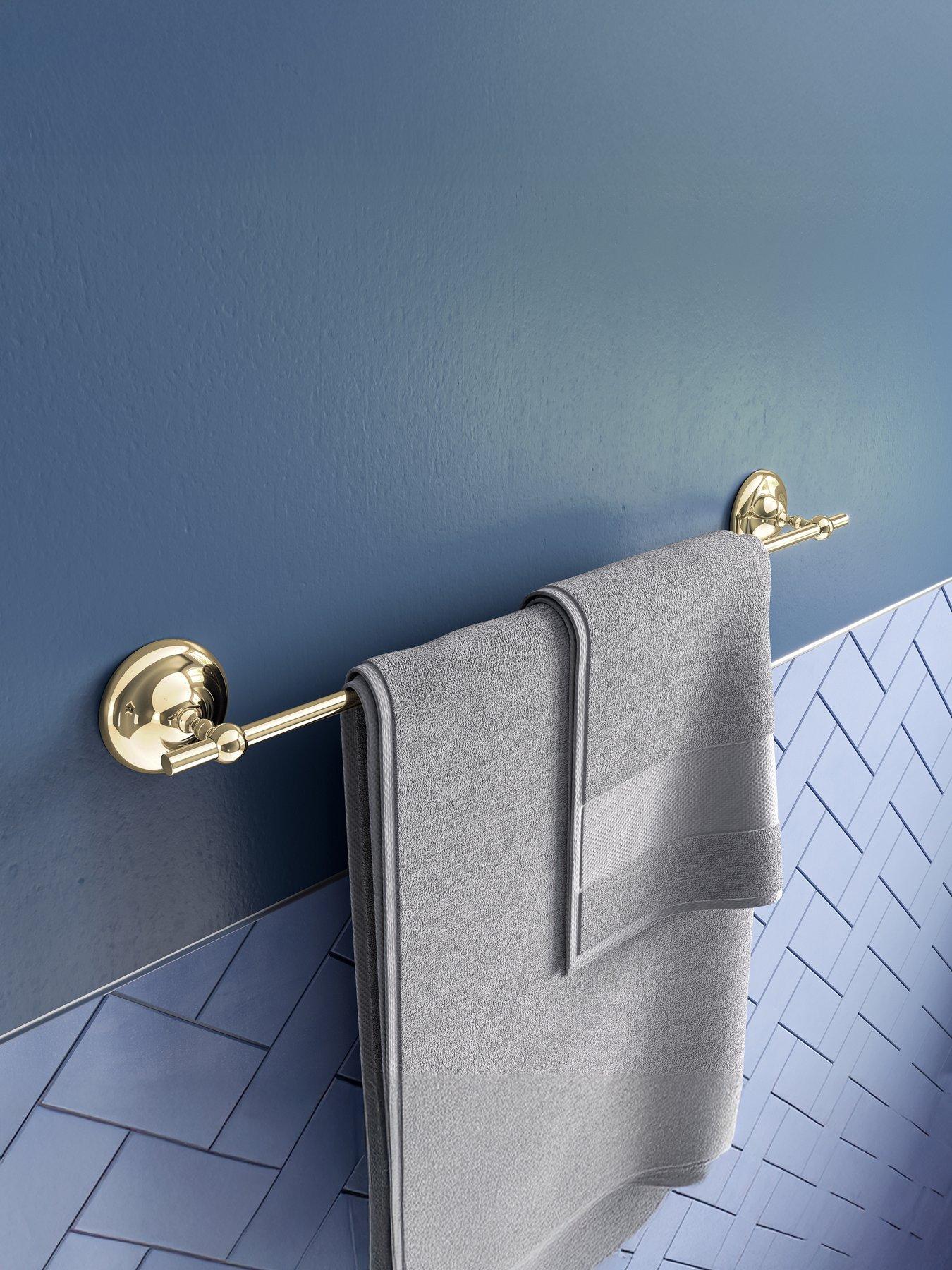 Croydex Flexi-fix Grosvenor Gold Towel Rail