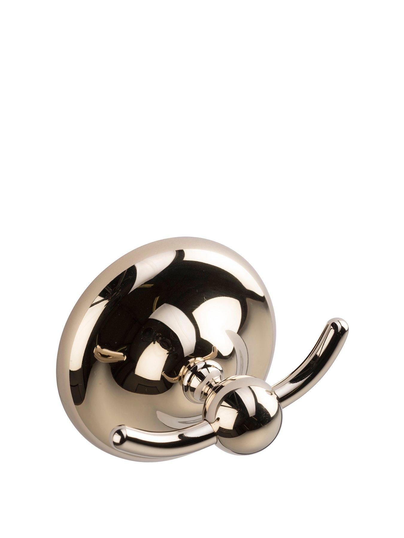  image of croydex-flexi-fix-grosvenor-gold-double-robe-hook
