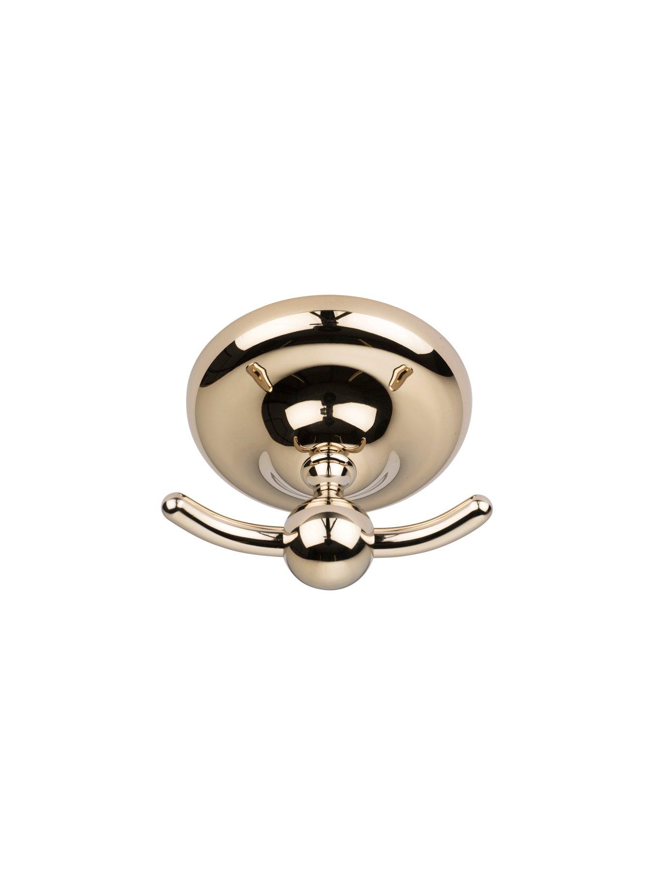  image of croydex-flexi-fix-grosvenor-gold-double-robe-hook