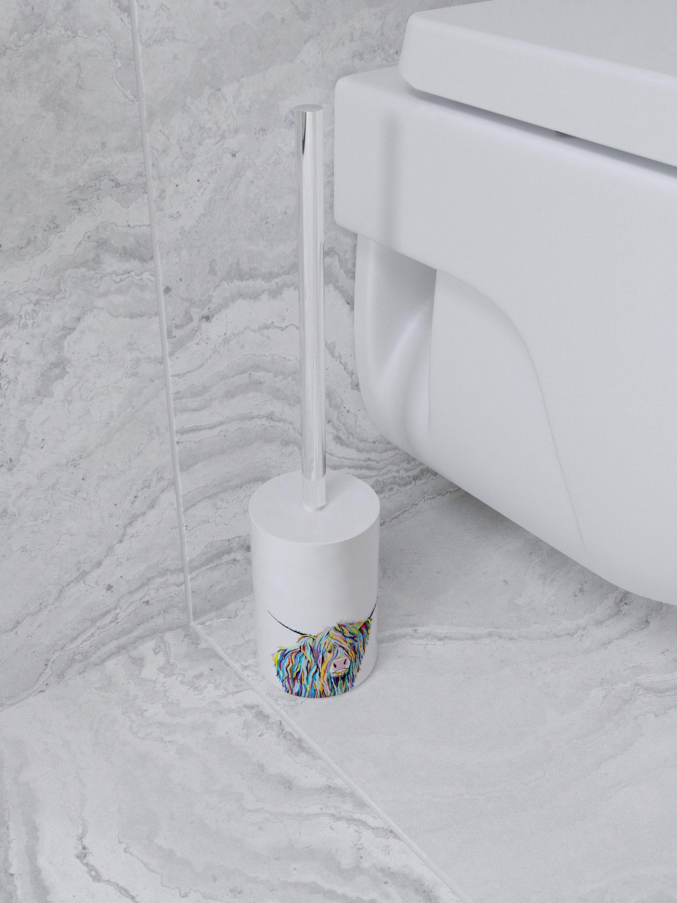 Croydex Steven Brown Ceramic Toilet Brush - Angus McCoo