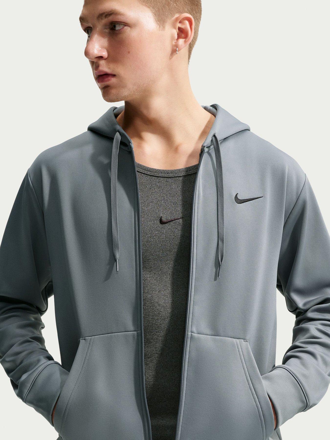 Image 3 of 5 of Nike Mens Therma-FIT Flex Full-Zip Training Hoodie - Grey