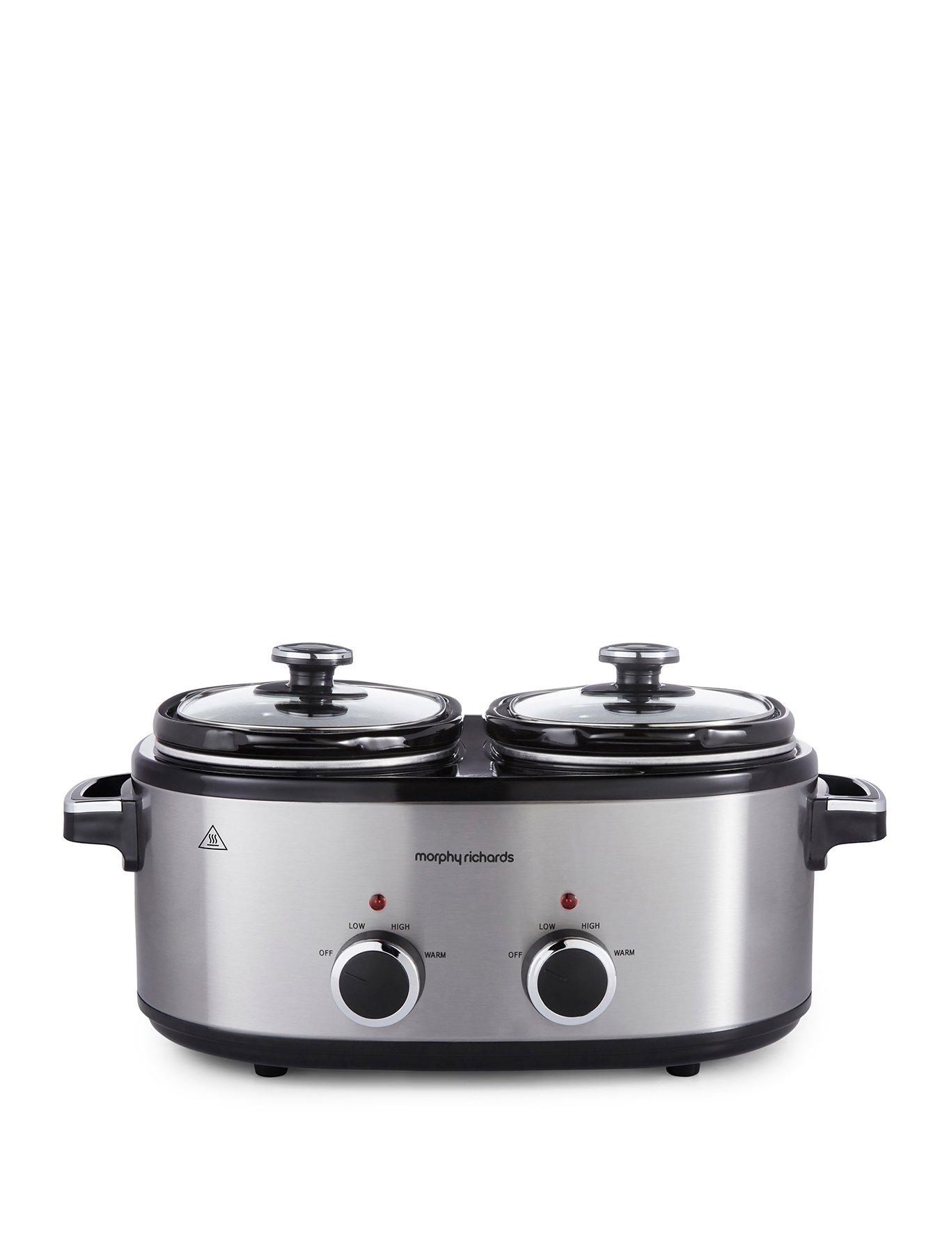 Image 1 of 8 of Morphy Richards 3.8L DuoServe Double Pot Slow Cooker