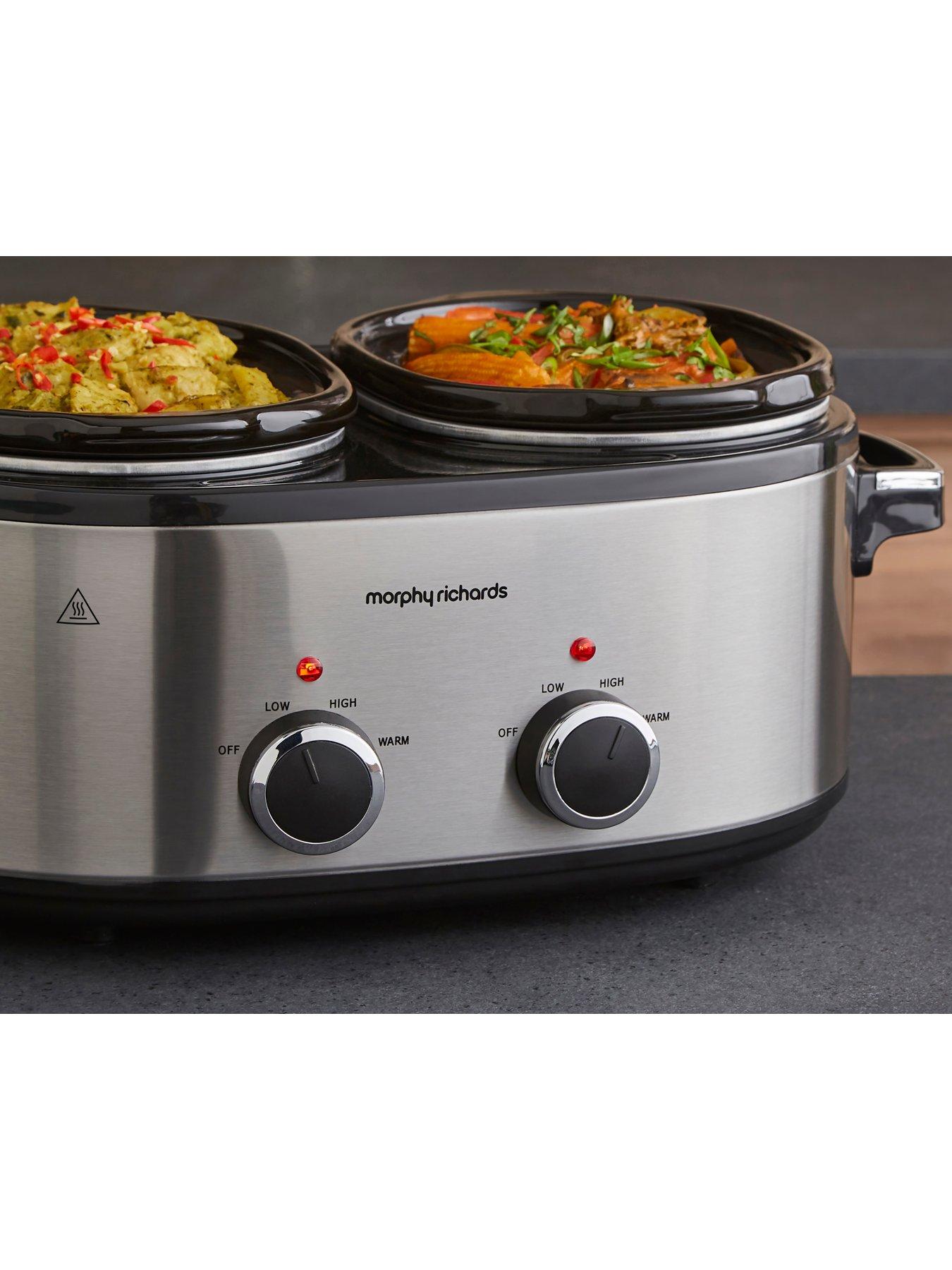 Image 5 of 8 of Morphy Richards 3.8L DuoServe Double Pot Slow Cooker