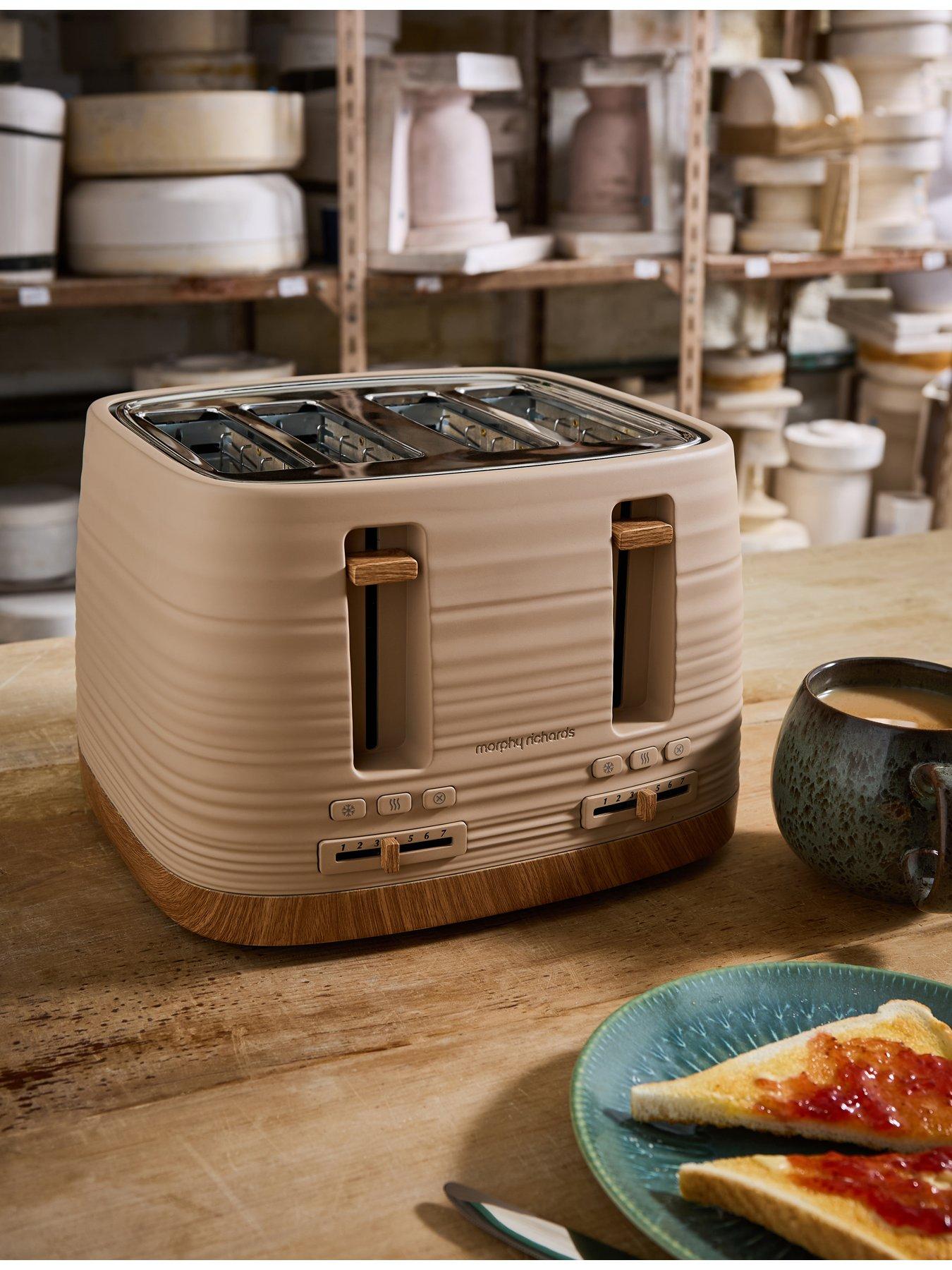 Image 3 of 8 of Morphy Richards Clay 4-Slice Brown Toaster - Felspar