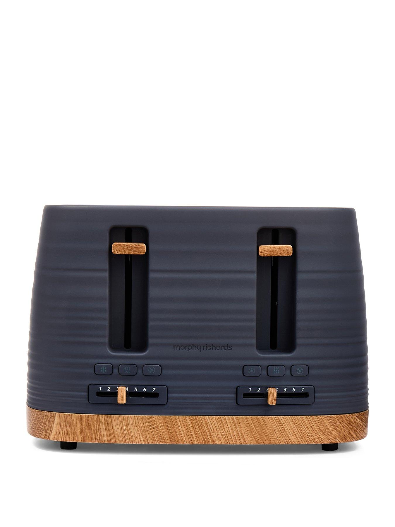 Image 1 of 8 of Morphy Richards Clay 4-Slice Grey Toaster - Flint