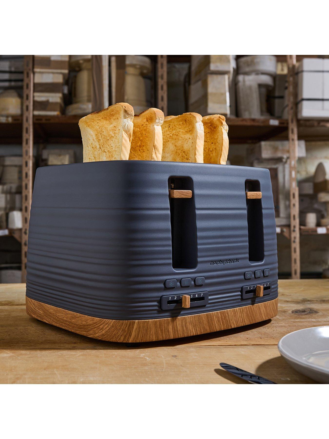 Image 4 of 8 of Morphy Richards Clay 4-Slice Grey Toaster - Flint