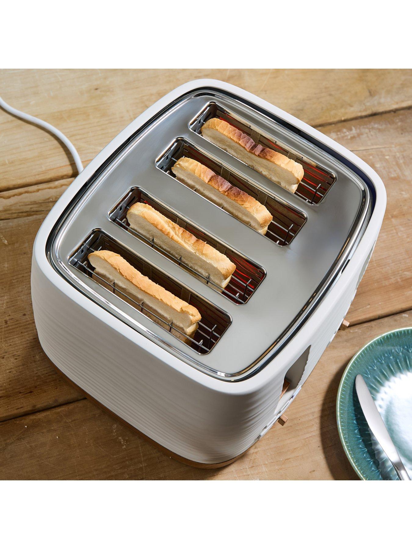Image 5 of 8 of Morphy Richards Clay 4-Slice White Toaster - China Clay