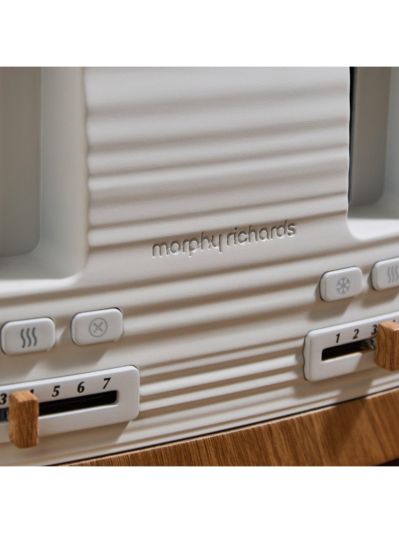 Image 7 of 8 of Morphy Richards Clay 4-Slice White Toaster - China Clay