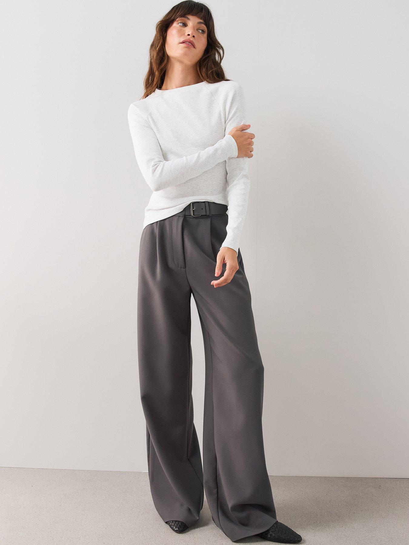 Image 5 of 6 of The Very Collection Soft Rib Long Sleeve Top -&nbsp;White