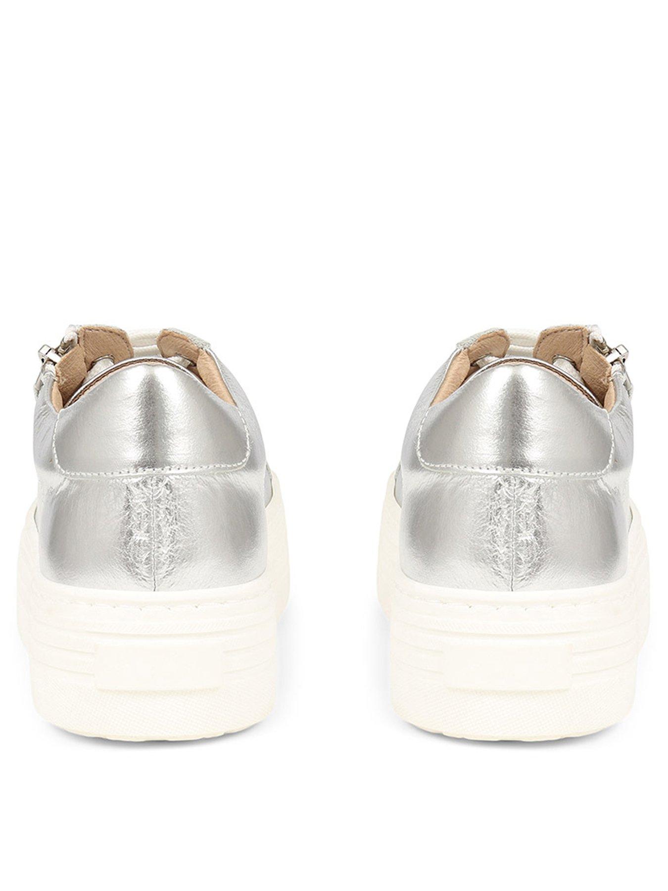  image of jones-bootmaker-amalia-flatform-trainer-silver