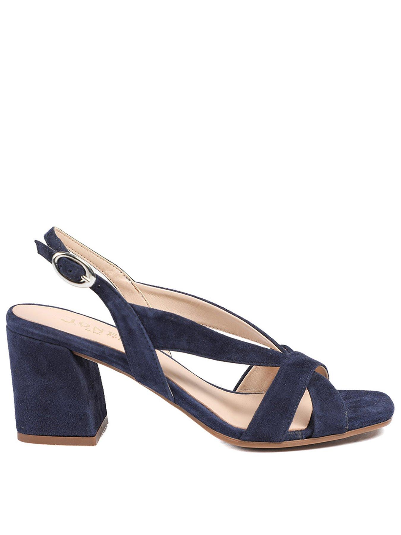 Image 1 of 5 of Jones Bootmaker Geneve Block Heel Sandal - Navy