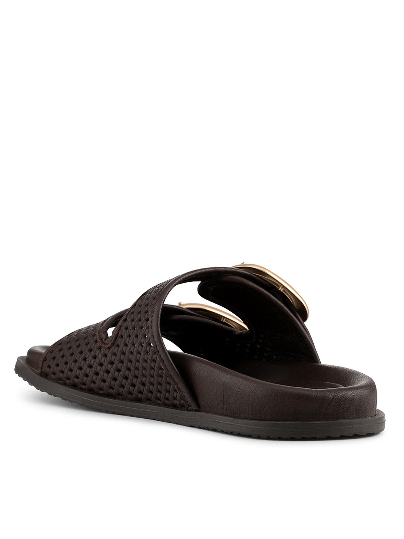  image of jones-bootmaker-gisela-buckle-flat-sandal-brown