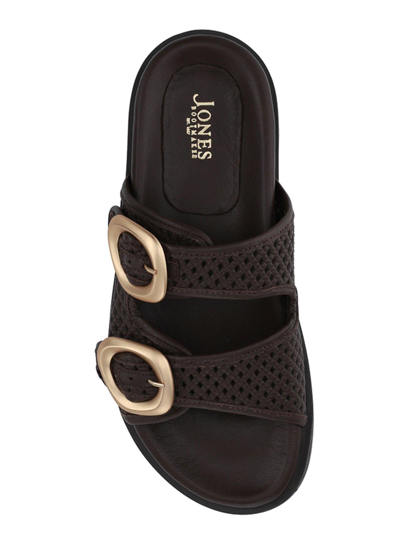  image of jones-bootmaker-gisela-buckle-flat-sandal-brown