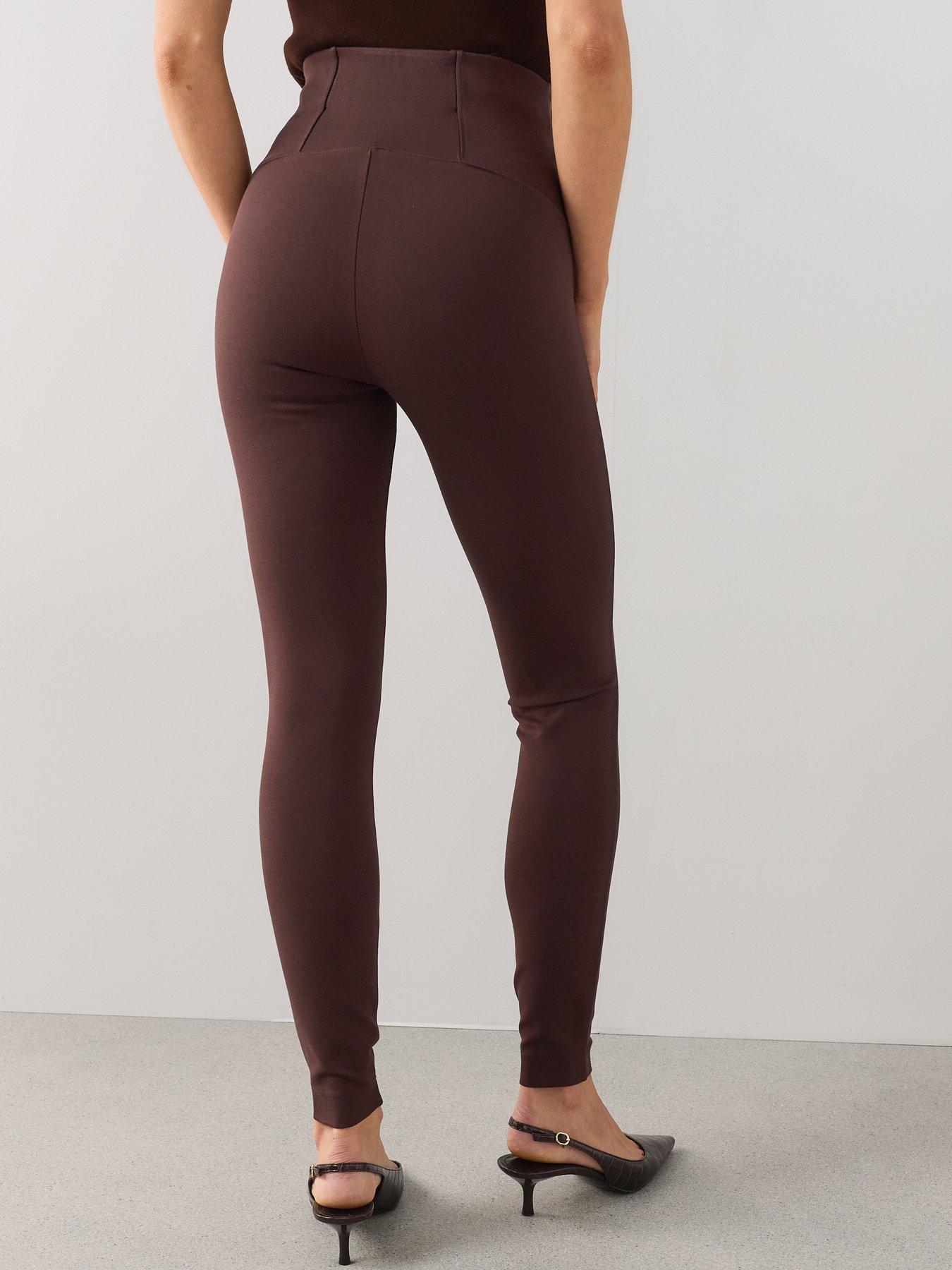 Image 2 of 7 of The Very Collection Premium Stretch Ponte Legging - Brown