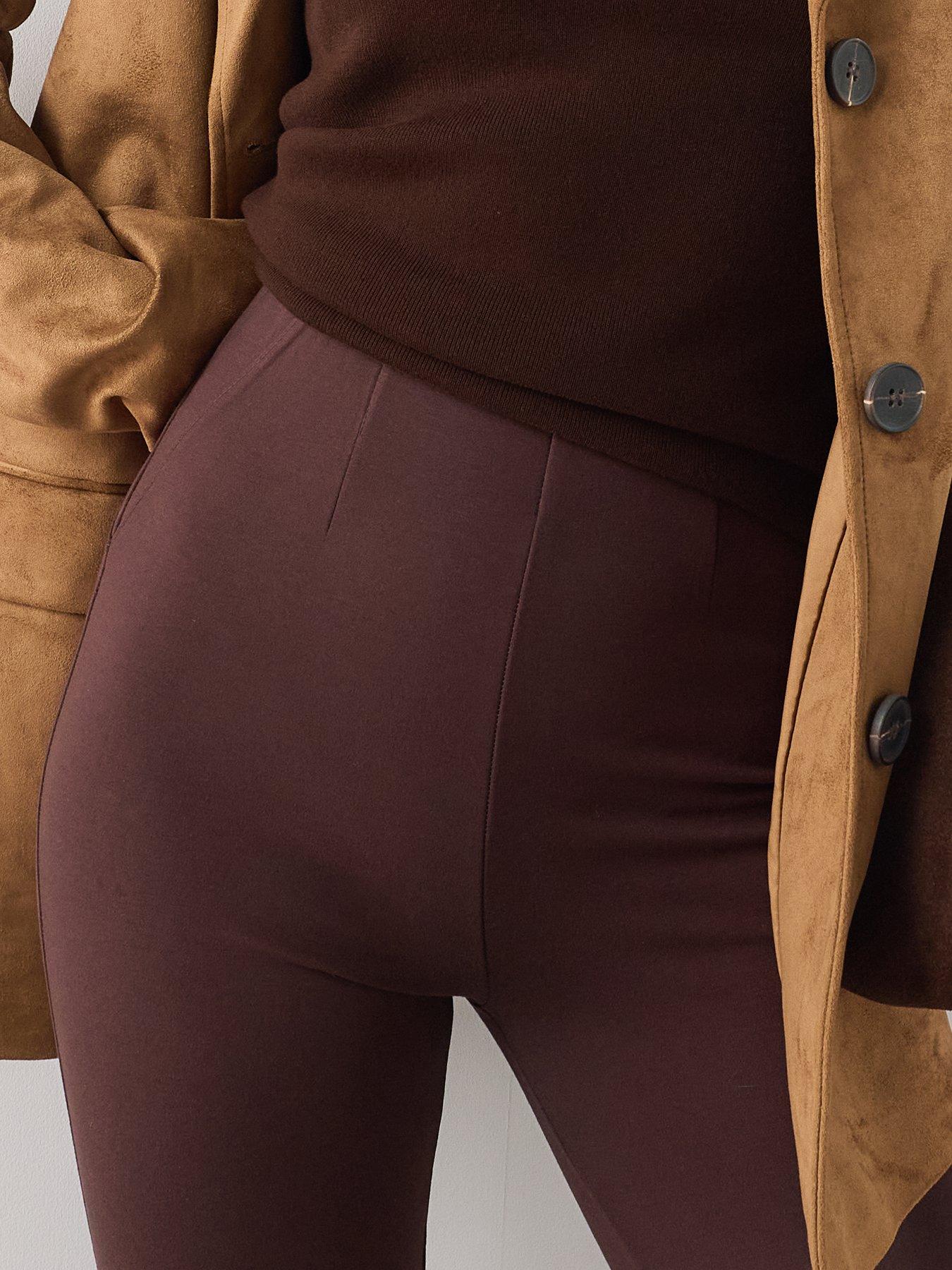 Image 4 of 7 of The Very Collection Premium Stretch Ponte Legging - Brown