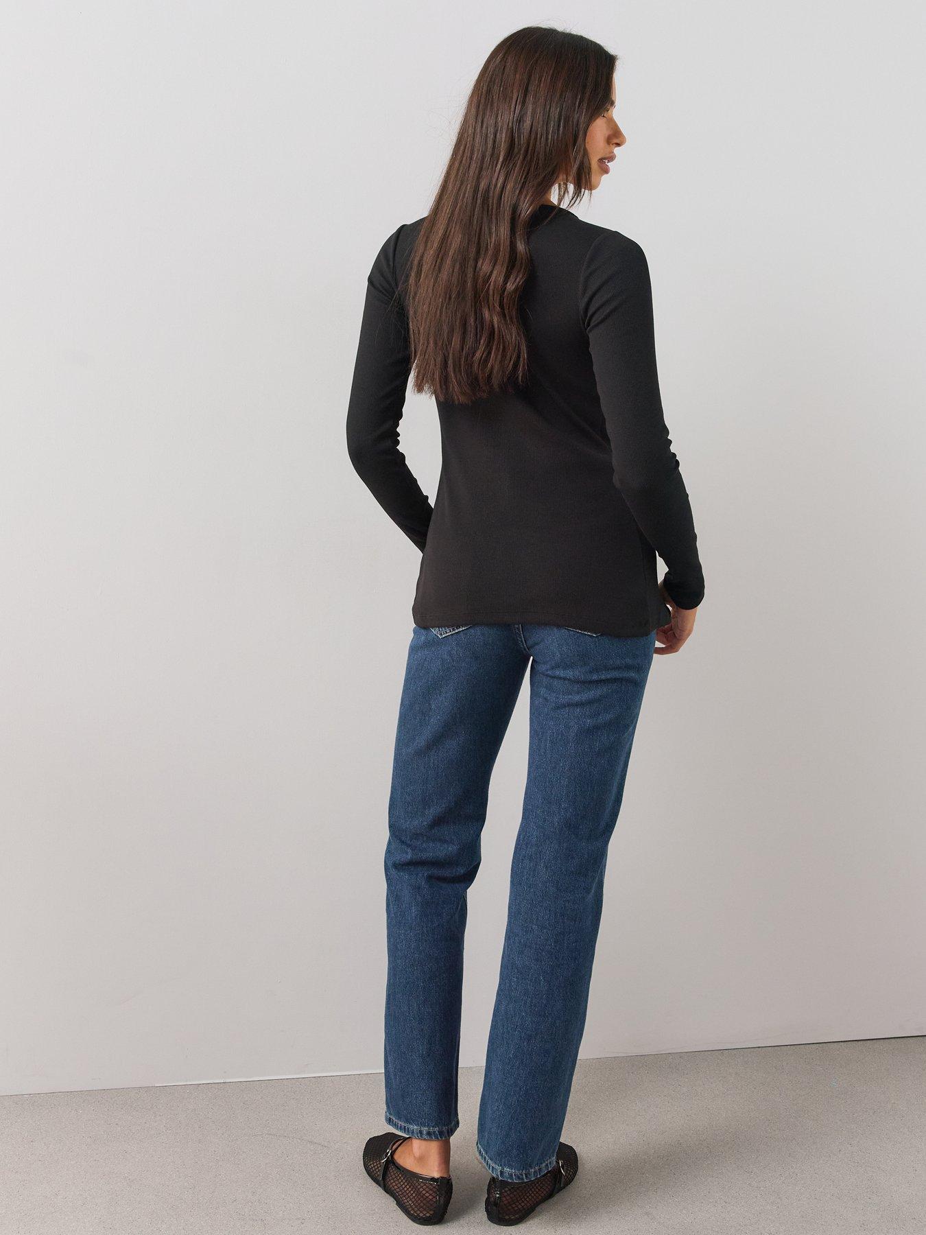 Image 6 of 6 of The Very Collection Button Through Slit Long Sleeve Top