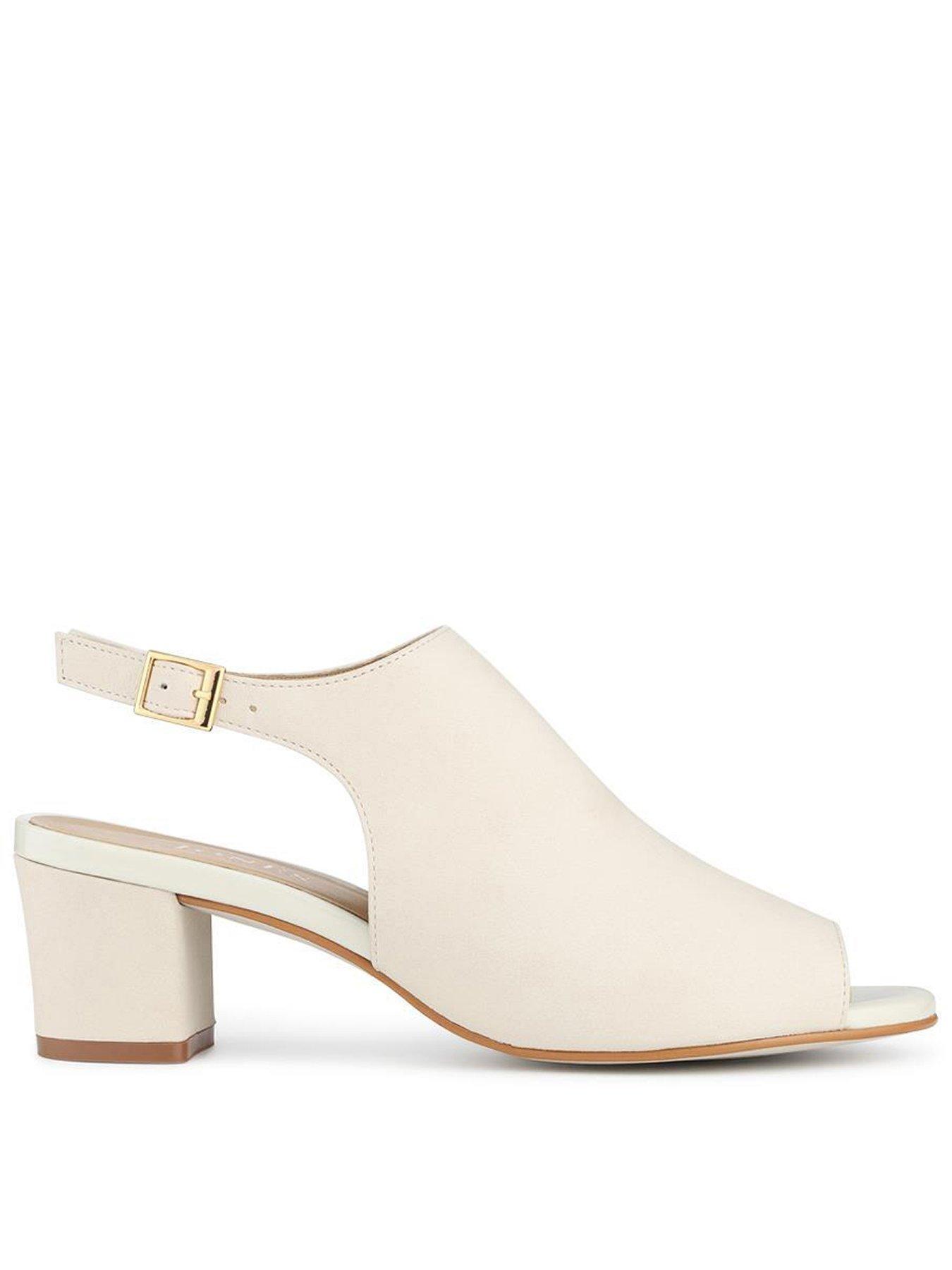  image of jones-bootmaker-xandra-peep-toe-block-heel-white