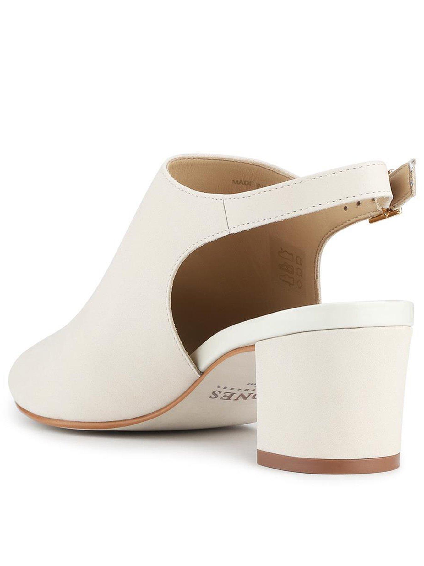  image of jones-bootmaker-xandra-peep-toe-block-heel-white