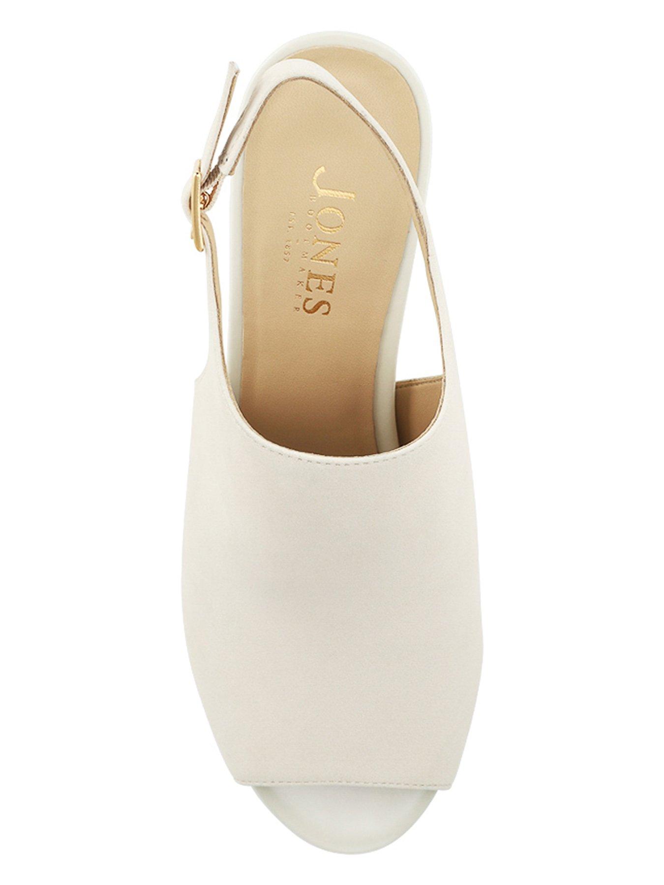  image of jones-bootmaker-xandra-peep-toe-block-heel-white
