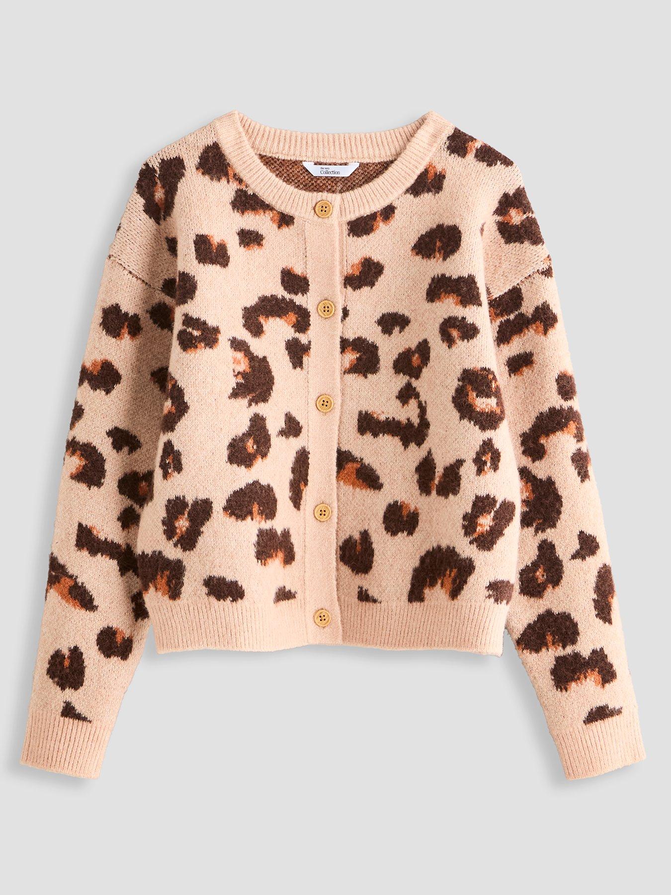 The Very Collection Girls Leopard Cardigan - Print