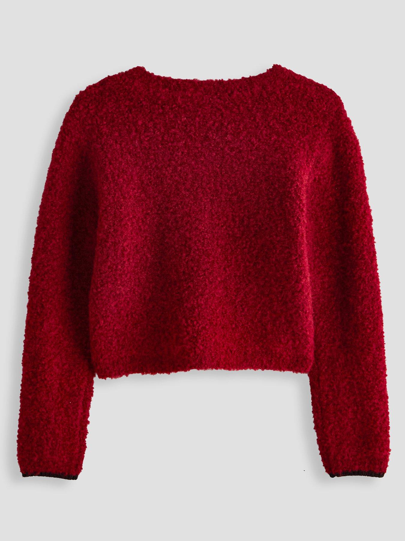 Image 2 of 5 of The Very Collection Girls Bow Front Cardigan (3 - 16 years) - Red