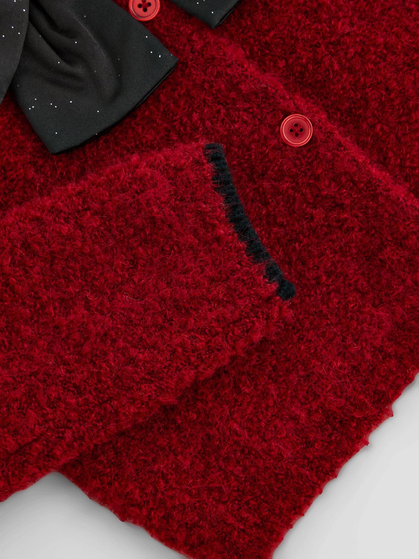 Image 5 of 5 of The Very Collection Girls Bow Front Cardigan (3 - 16 years) - Red