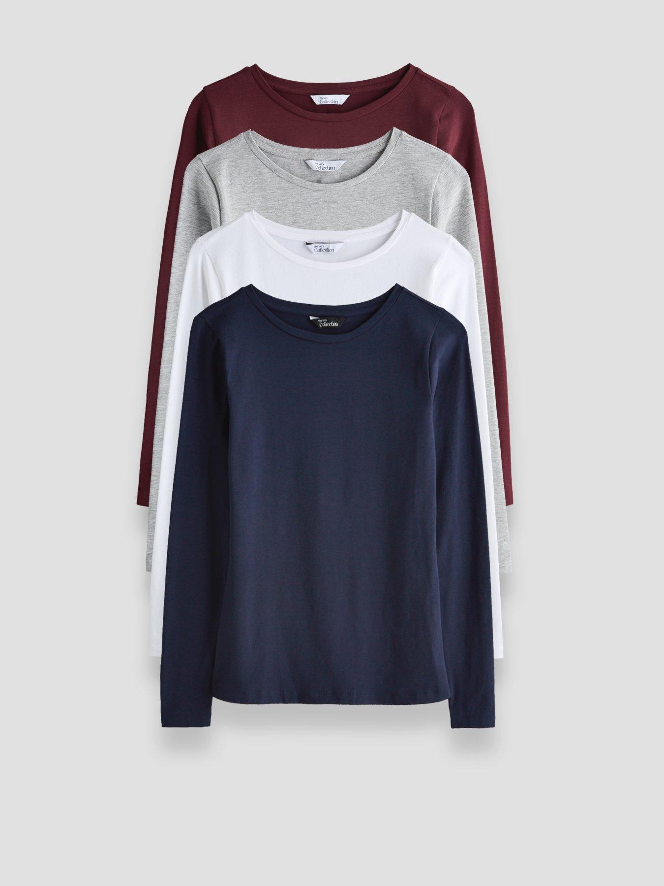 The Very Collection 4 Pack Fitted Long Sleeve Tees