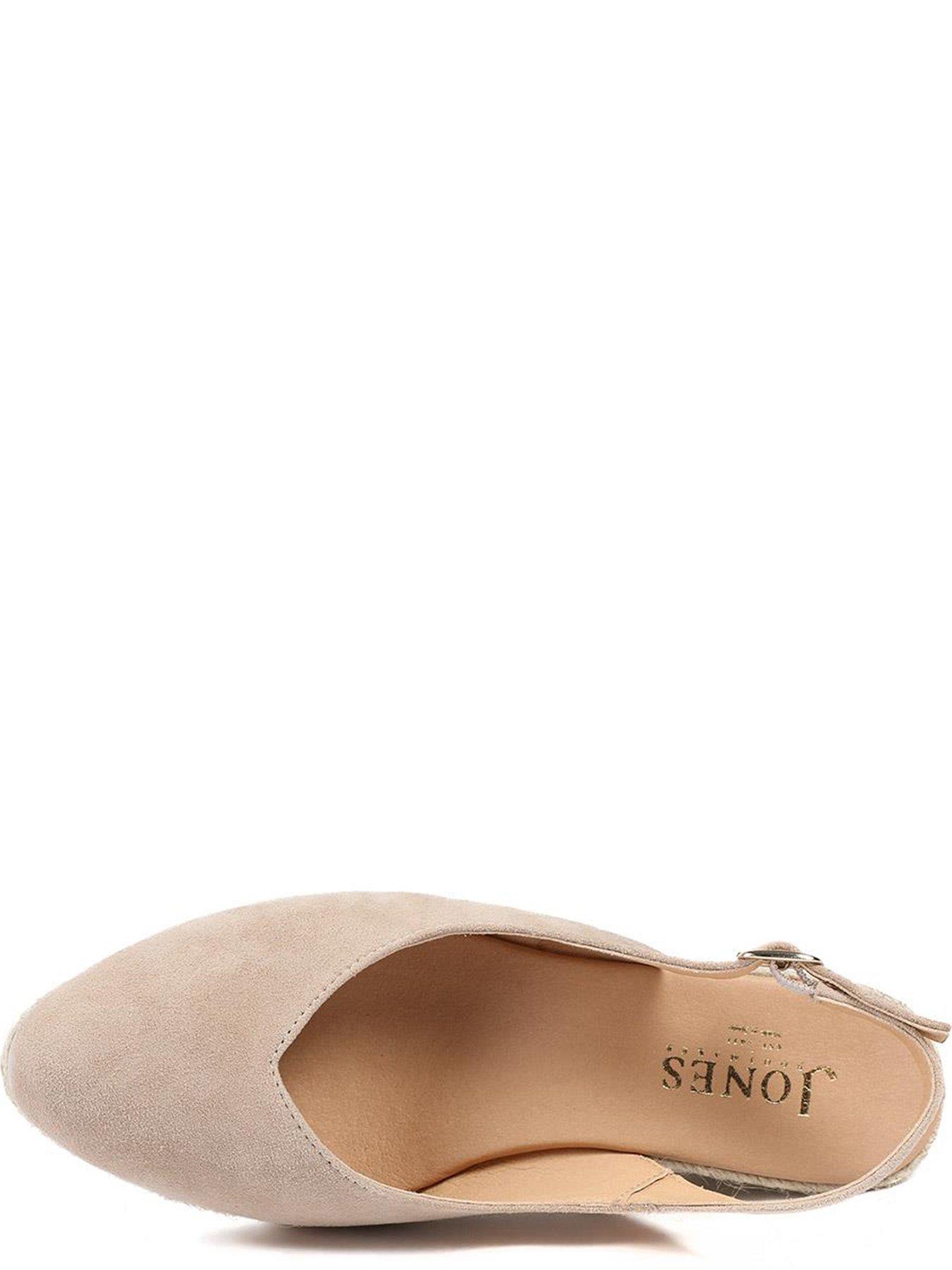  image of jones-bootmaker-wide-fit-cederica-suede-wedge-beige