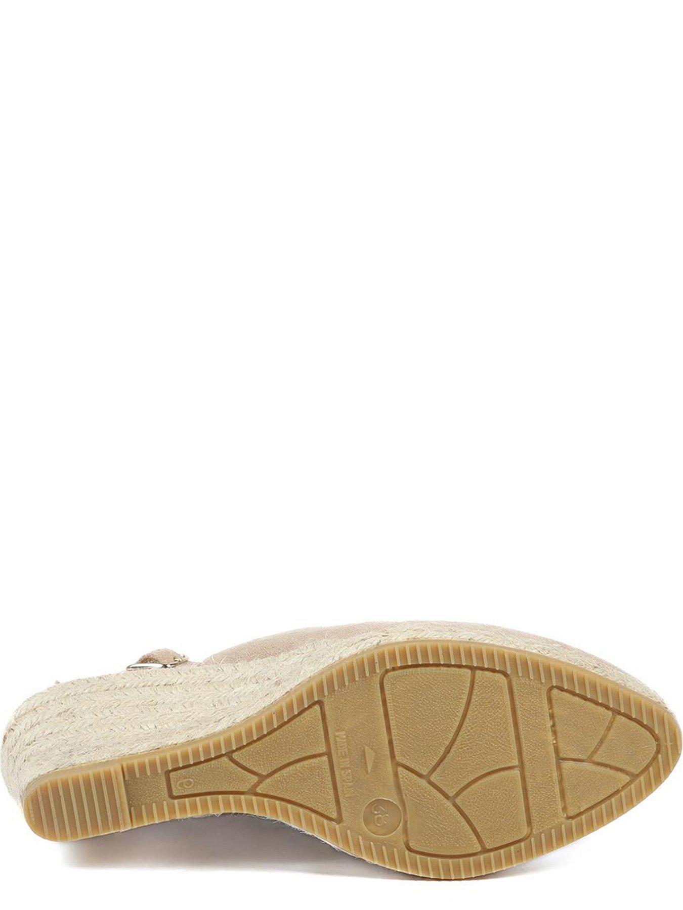  image of jones-bootmaker-wide-fit-cederica-suede-wedge-beige