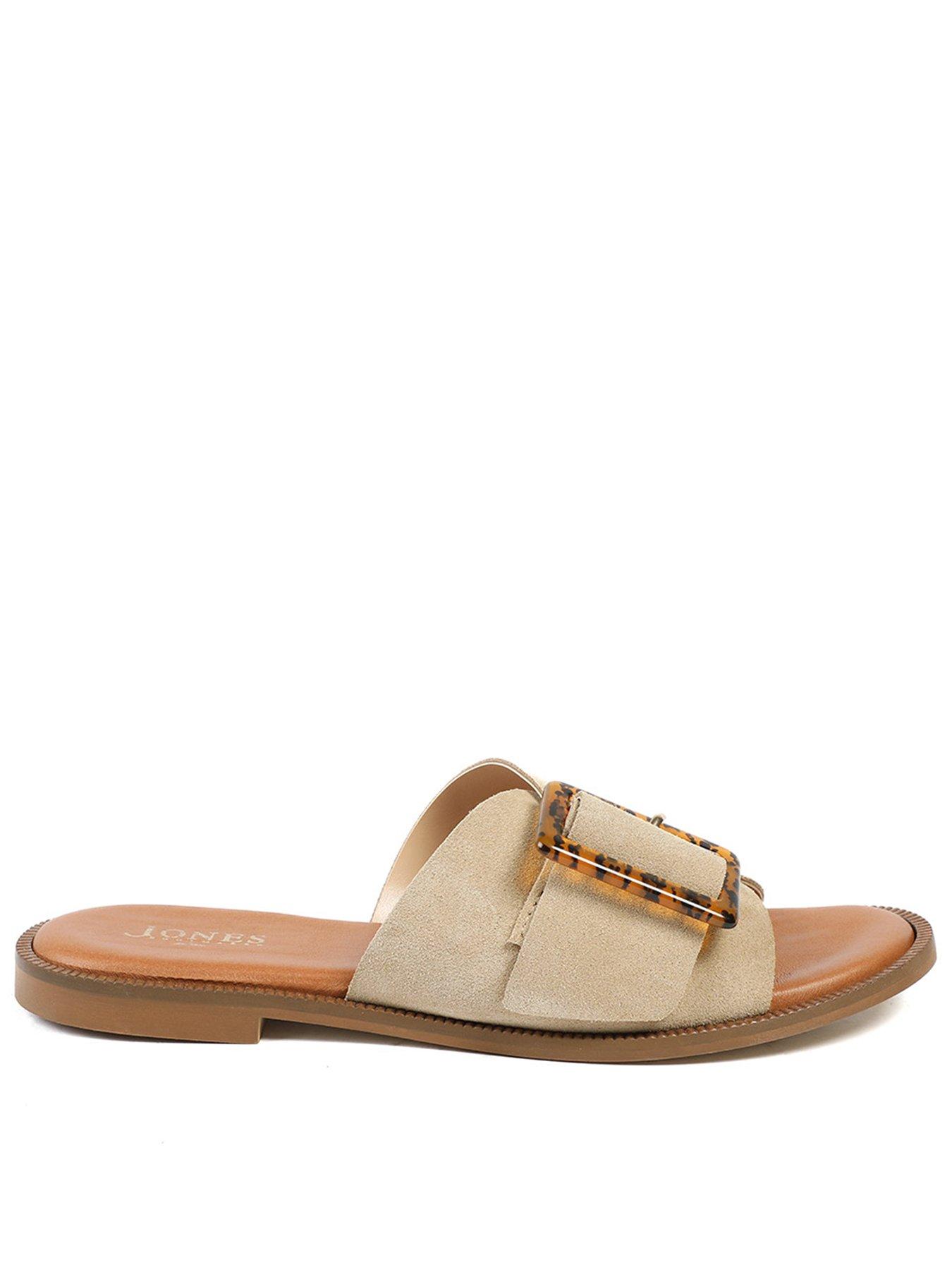  image of jones-bootmaker-jasmyn-buckle-mule-slide-beige