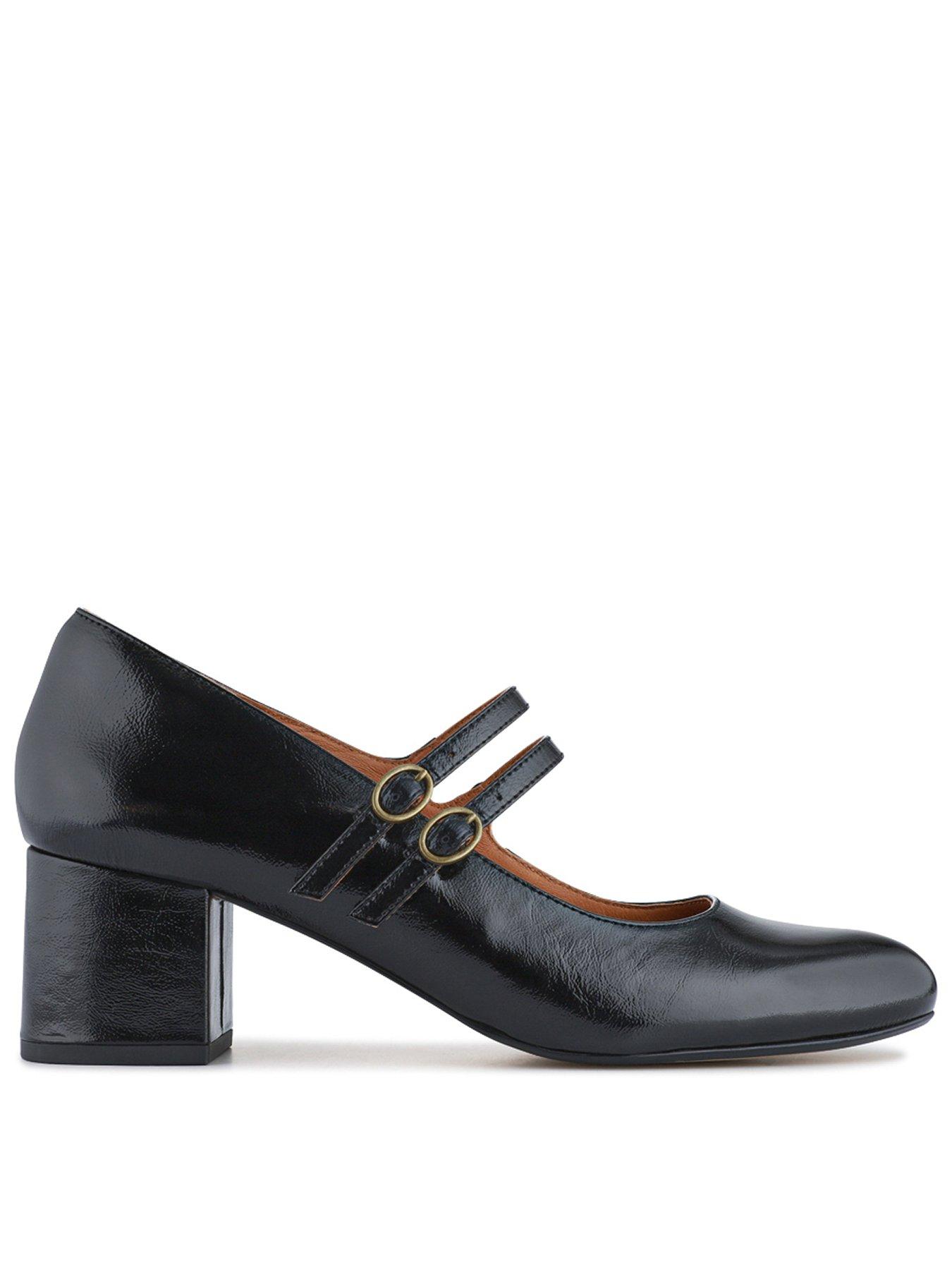  image of jones-bootmaker-wide-fit-xanthi-double-strap-mary-jane-black