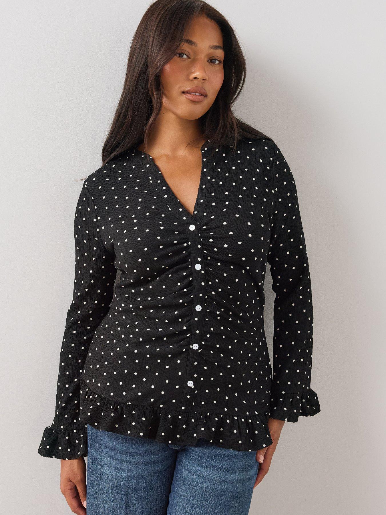 Image 1 of 1 of The Very Collection Curve Button Through Stretch Shirt
