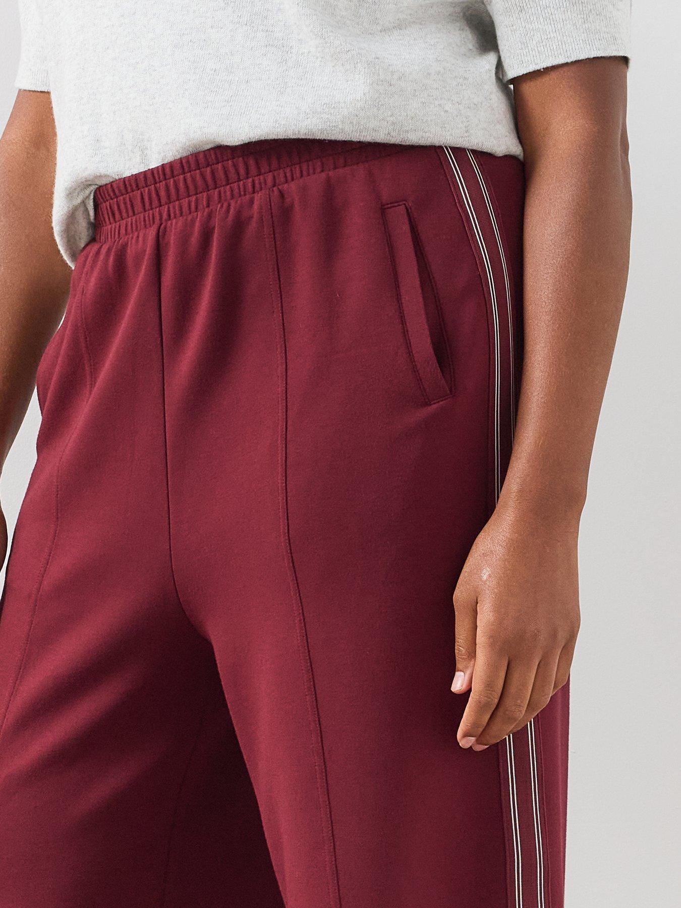 Image 5 of 6 of The Very Collection Curve Side Stripe Wide Leg Trouser - Burgundy