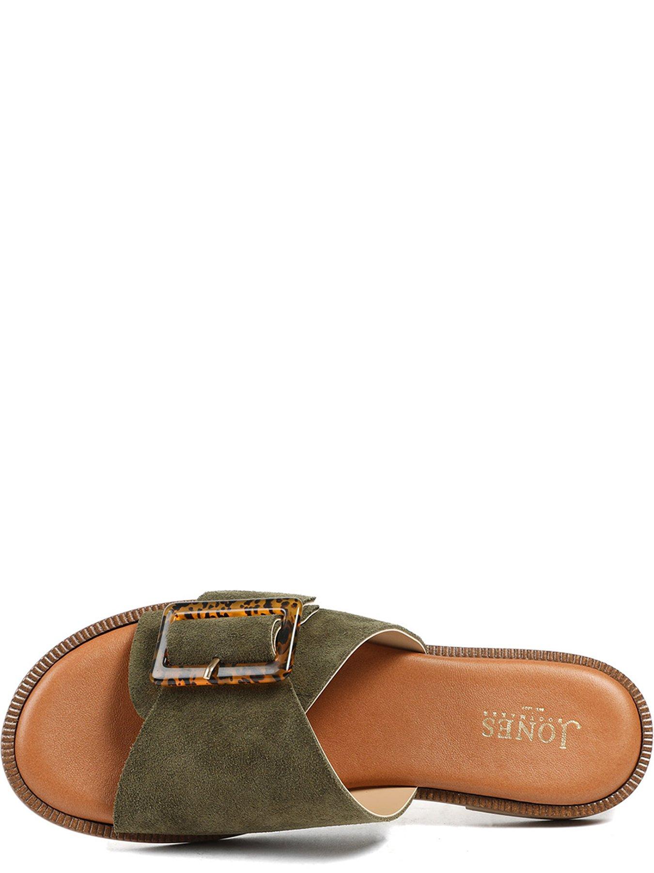  image of jones-bootmaker-jasmyn-buckle-mule-slide-green