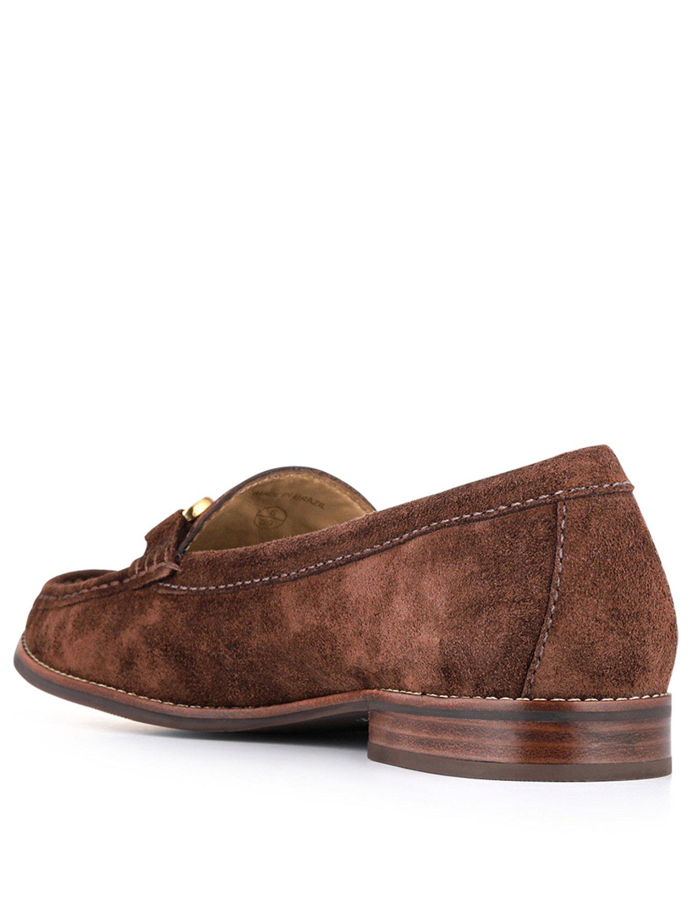  image of jones-bootmaker-lex-suede-buckle-loafer-brown