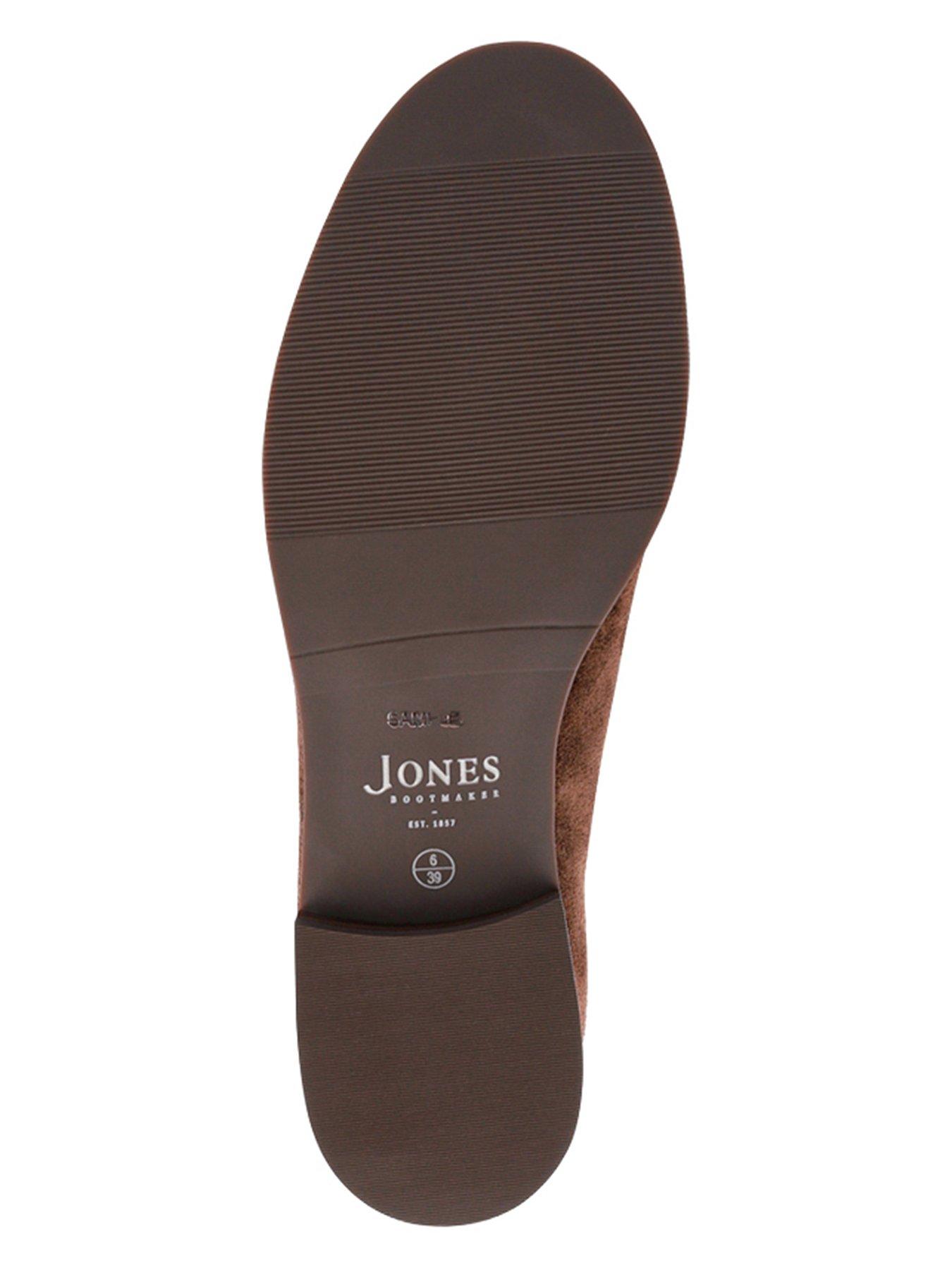  image of jones-bootmaker-lex-suede-buckle-loafer-brown