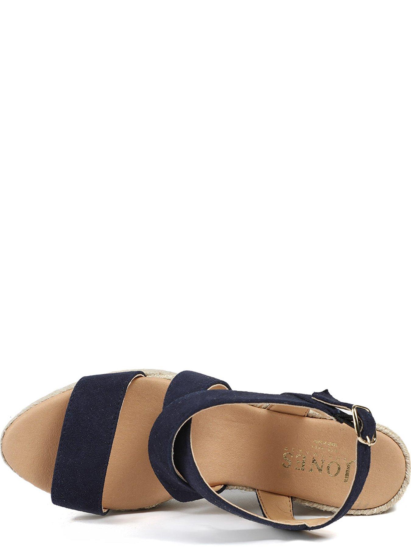  image of jones-bootmaker-romilly-crossover-strap-wedge-navy