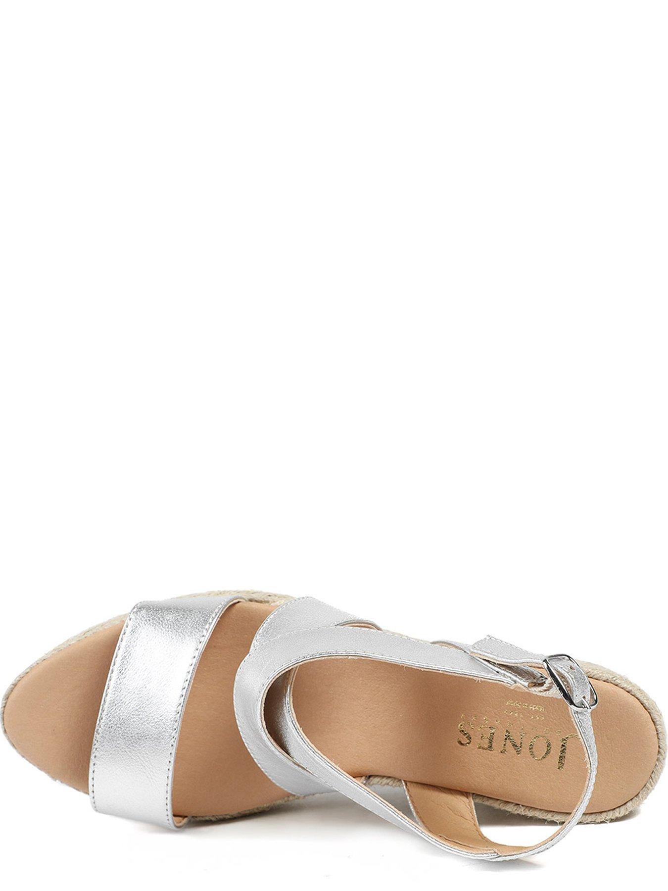  image of jones-bootmaker-romilly-crossover-strap-wedge-silver