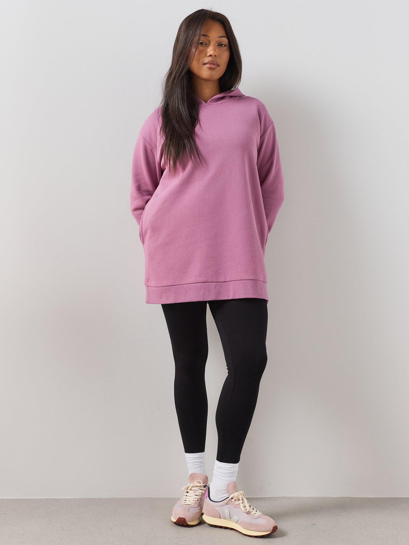 Image 3 of 6 of The Very Collection Curve Essential Longline Hoodie - Pink