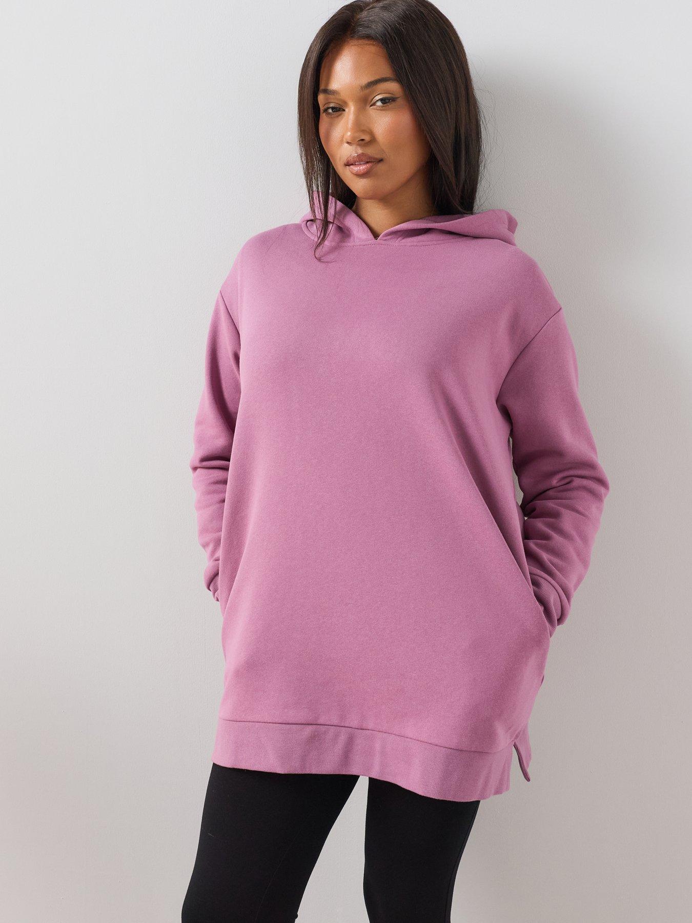 Image 6 of 6 of The Very Collection Curve Essential Longline Hoodie - Pink