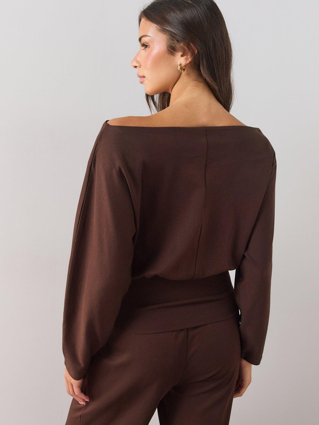 Image 2 of 6 of The Very Collection Deep Rib Waist Band Sweatshirt Co-ord