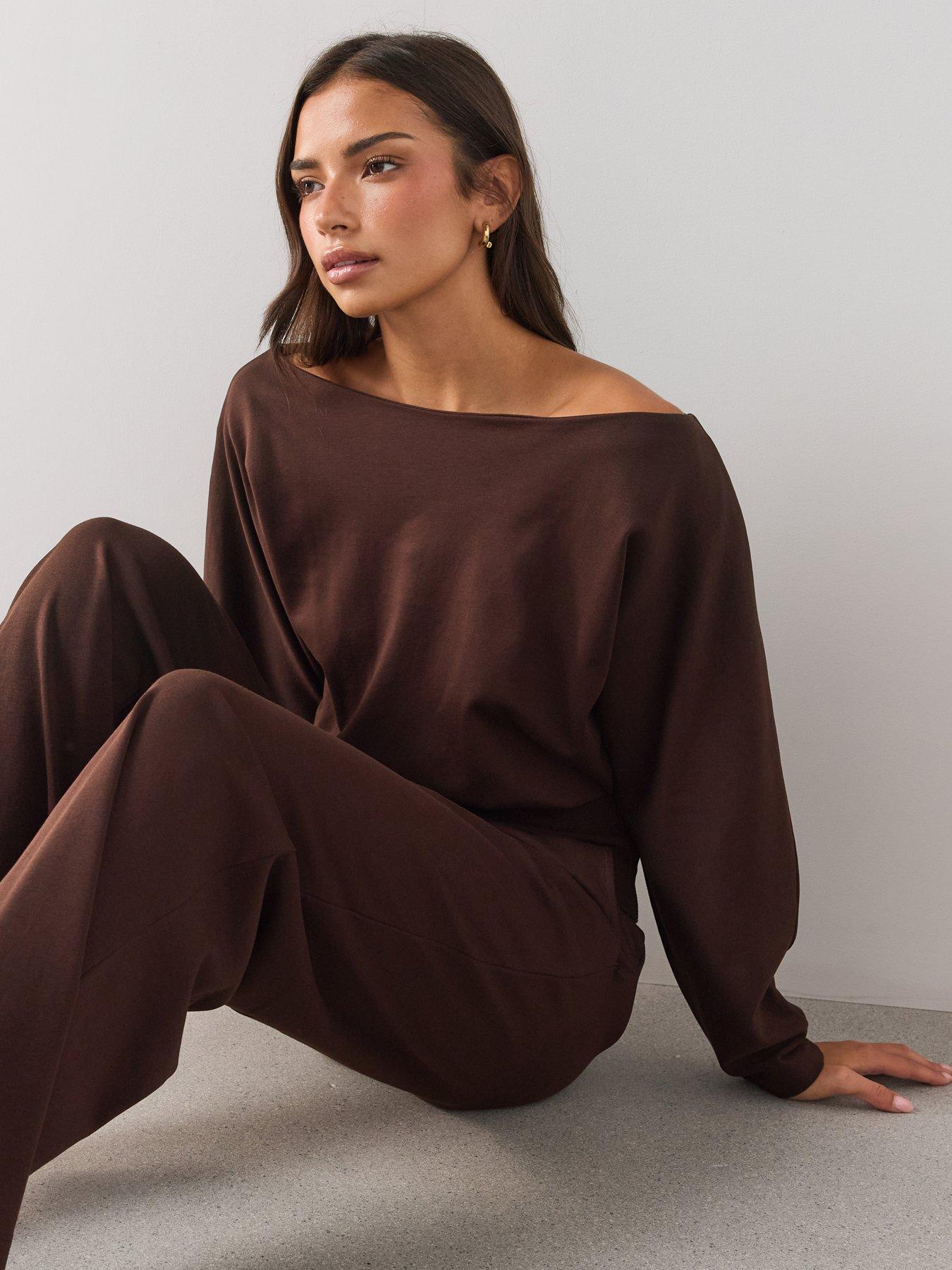Image 5 of 6 of The Very Collection Deep Rib Waist Band Sweatshirt Co-ord