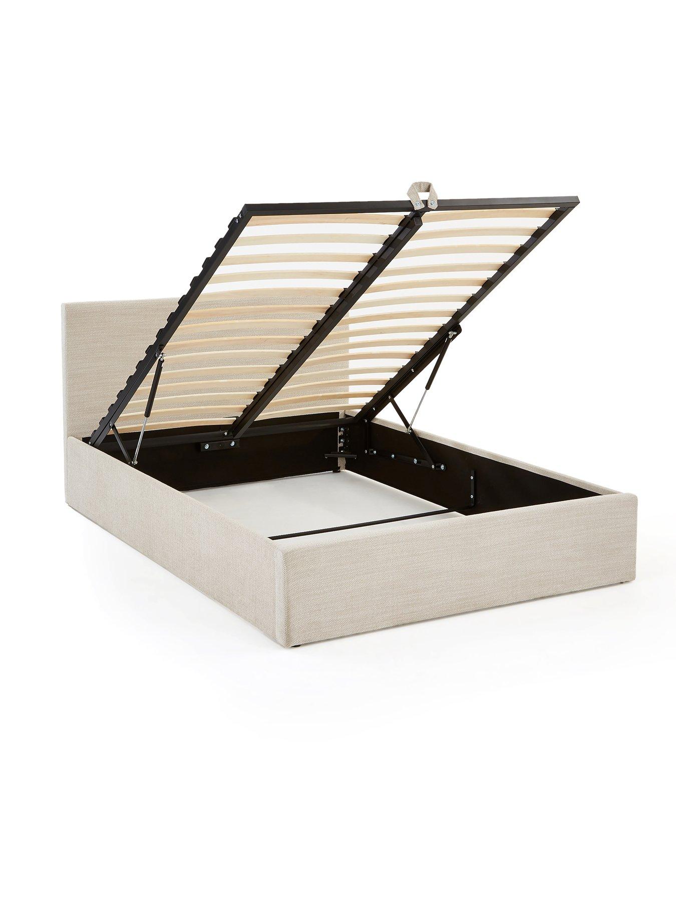 Image 4 of 7 of The Very Collection Porto End Lift Up Storage Ottoman Bed with Mattress Options (Buy &amp; SAVE!) - Natural - FSC&reg; Certified
