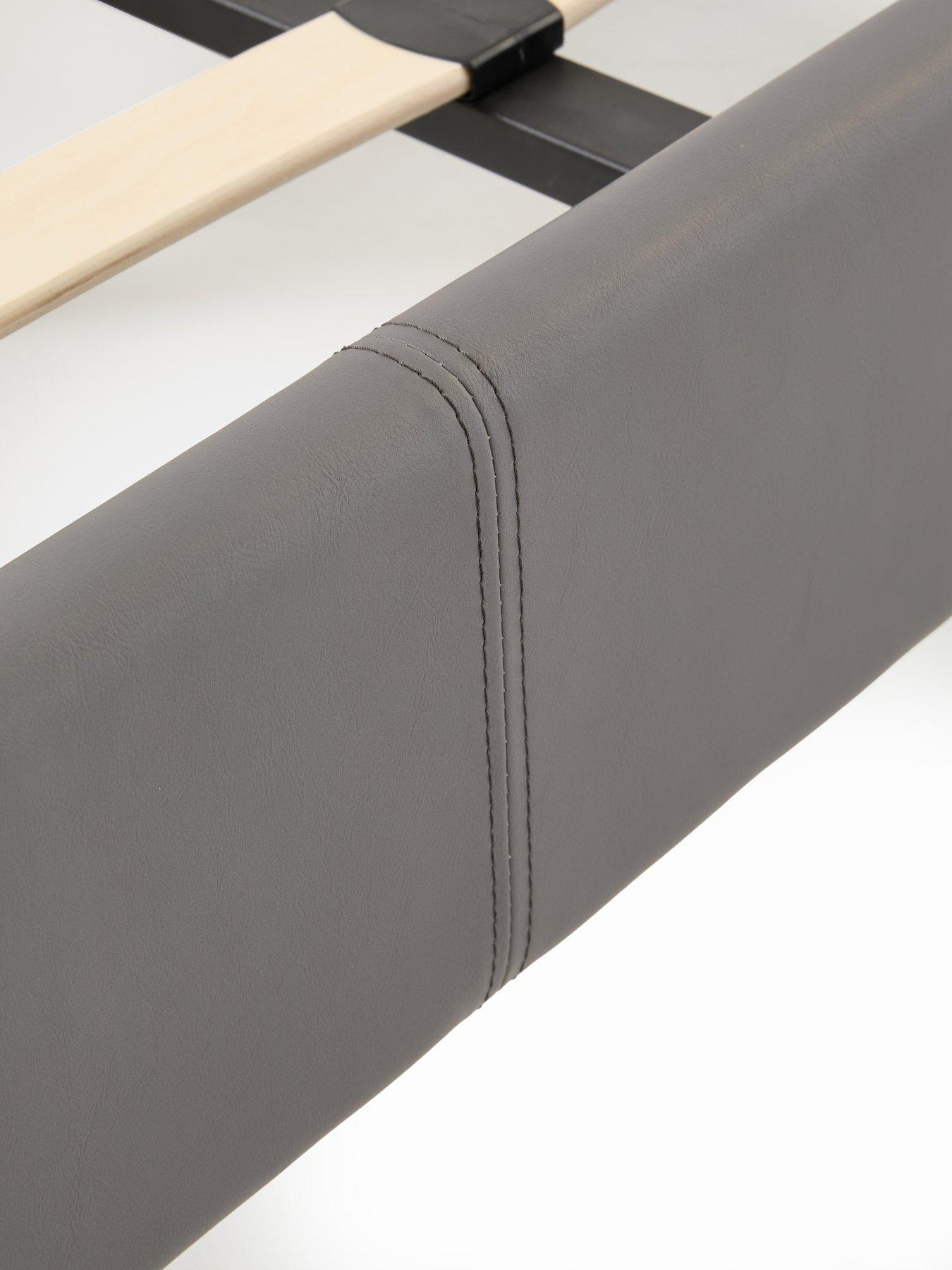 Image 5 of 7 of The Very Collection Ellis Faux Leather Children's&nbsp;Single Bedframe with Mattress Options (Buy &amp; SAVE!) - Grey - FSC&reg; Certified