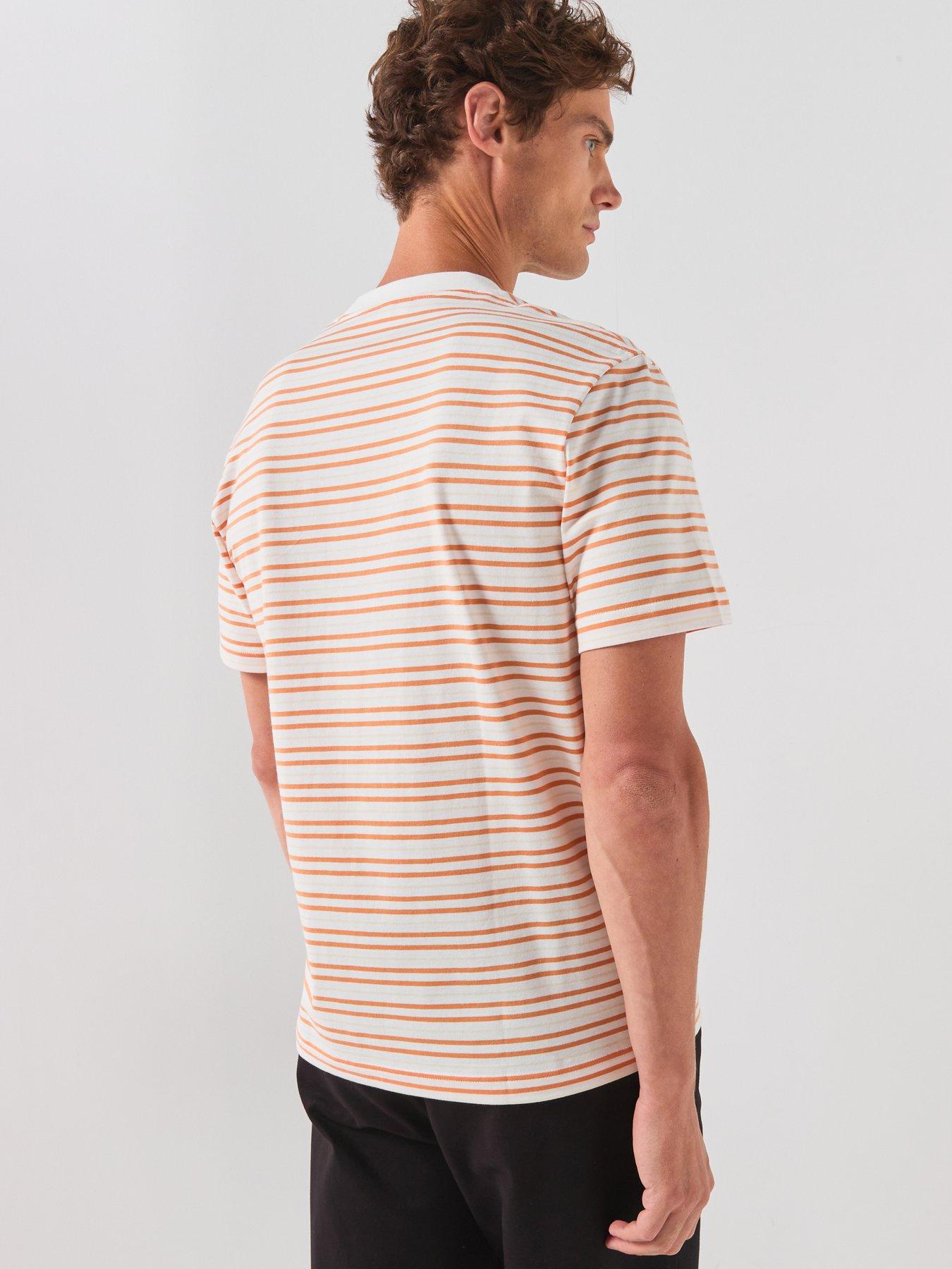 Image 2 of 5 of Lacoste Classic Fit Striped Cotton T-shirt - Multi