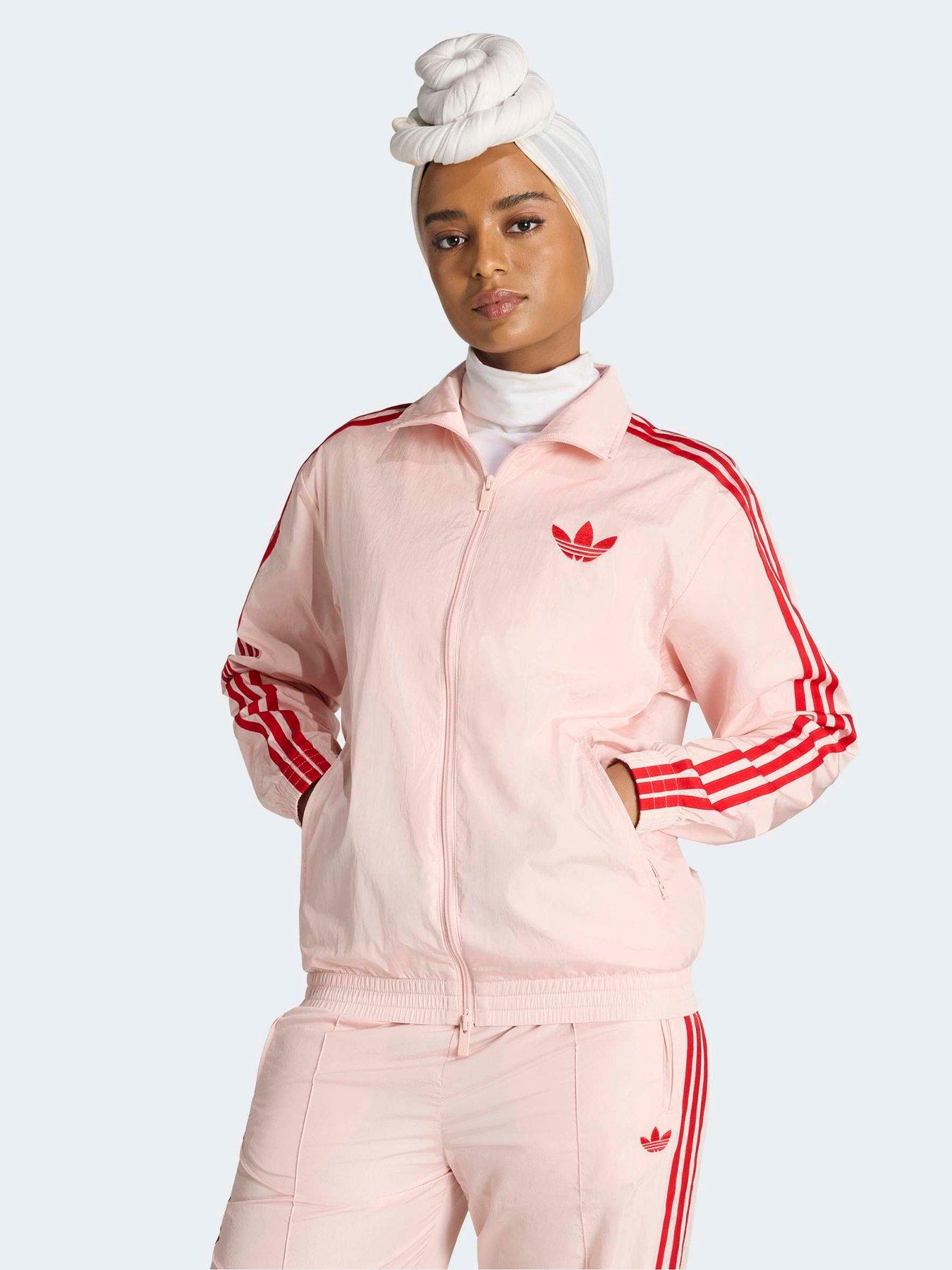 adidas Originals Firebird Loose Track Top - Pink/red