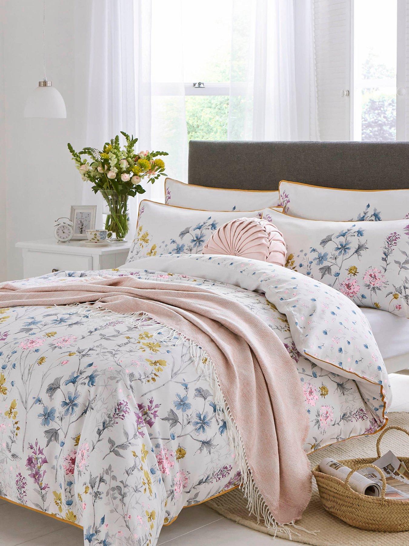Laura Ashley Wild Meadow 100% Cotton Standard Pillowcase Pair 50Cm X 75Cm Multi