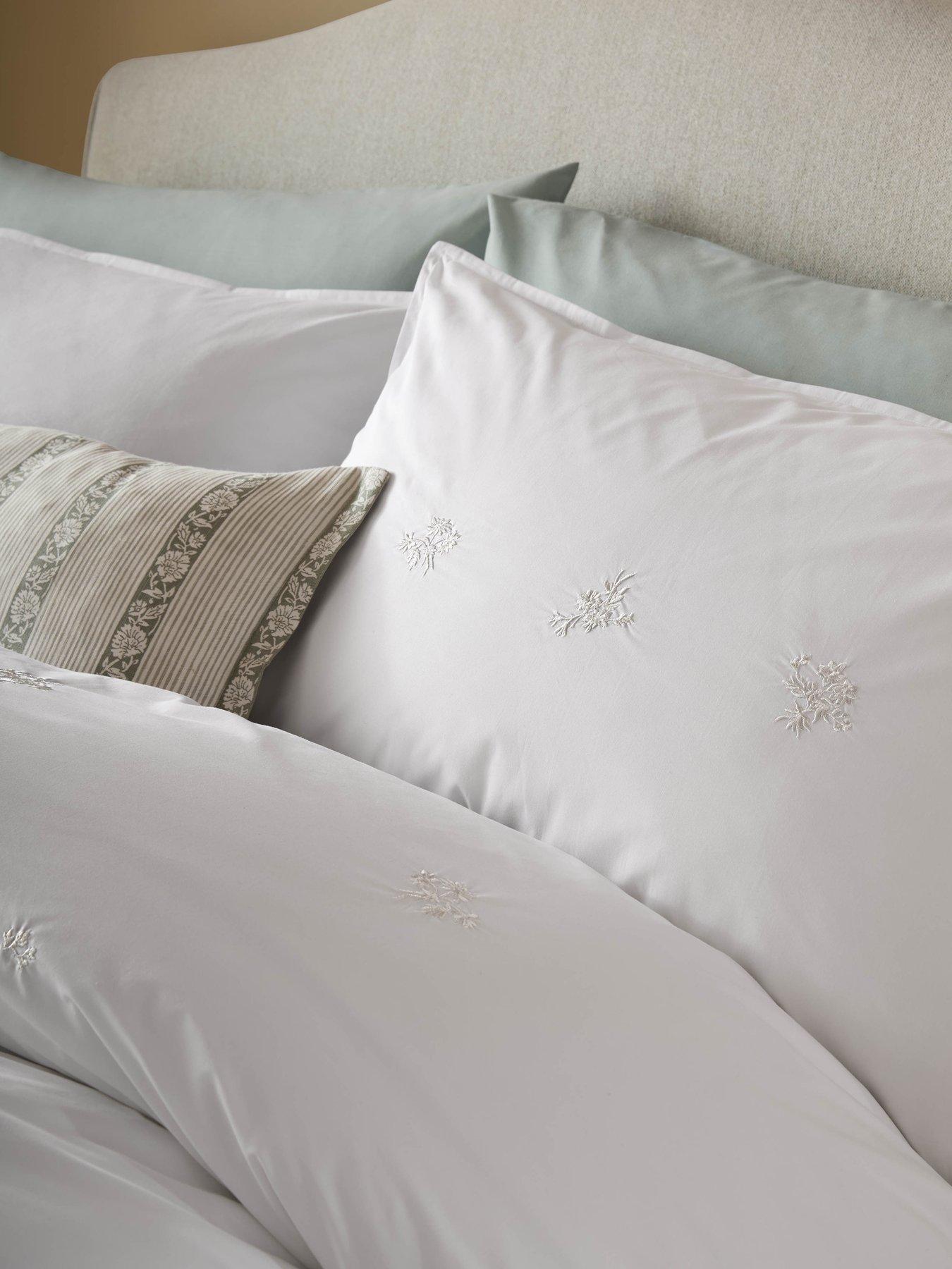 Image 3 of 3 of Laura Ashley Keeleigh Posy Oxford Pillowcase Pair 50cm x 75cm White