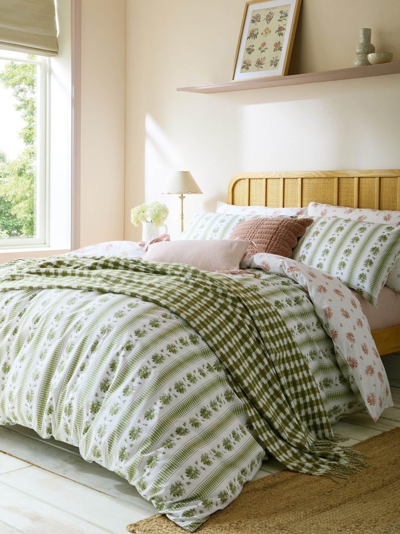 Laura Ashley Pensham Stripe 100% Cotton Standard Pillowcase Pair 50cm x 75cm Pink